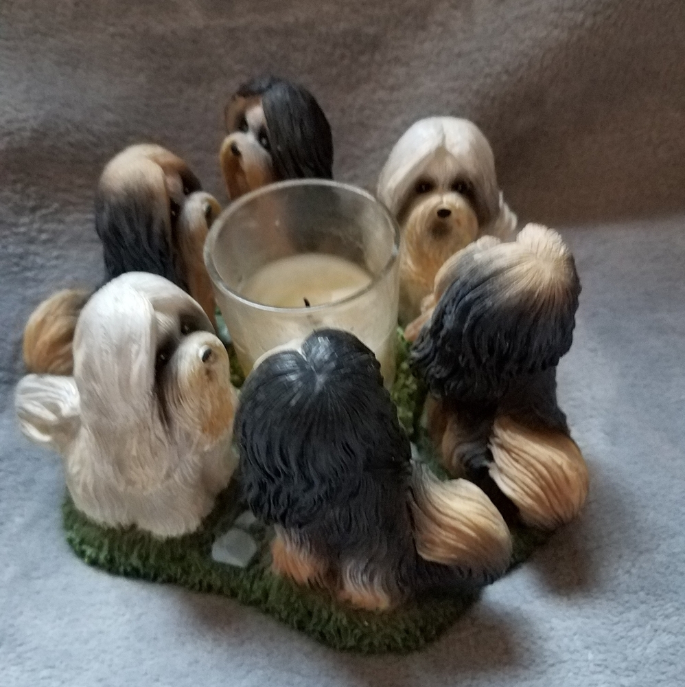 Adorable Shih Tzu Candle Holder
